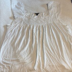 Torrid White Eyelet Sleeve Women's Top